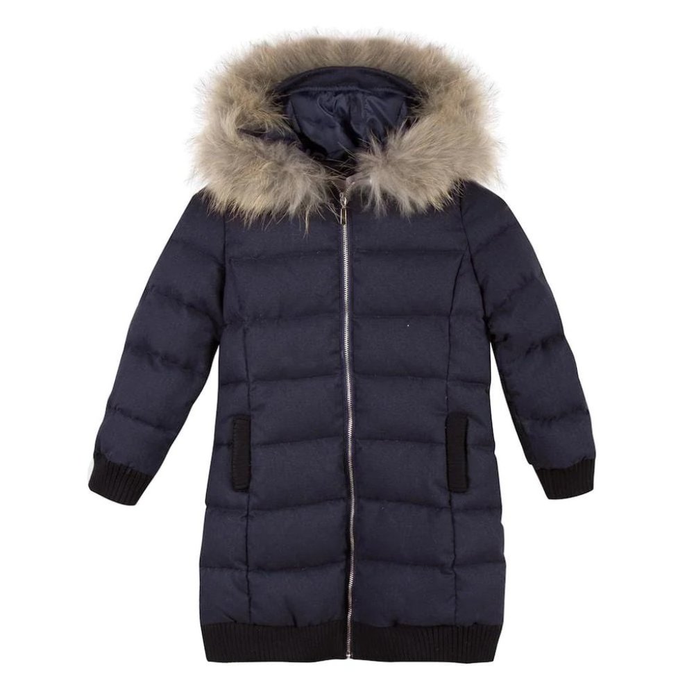 NEW Lili Gaufrette Girls Navy Coat